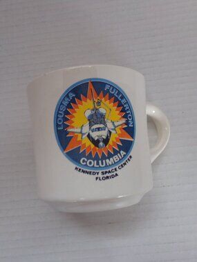 Lousma Fullerton Columbia Space Ship Cup Mug Kennedy Space Center Florida